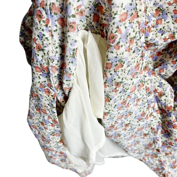 Fashion Nova - Ruched Tie Back Ditsy Floral Dress - Sz. 2X - Picture 5 of 7